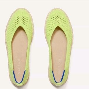Rothy’s Espadrilles 6.5 LIMEADE 🍋‍🟩 No Box Or Twill Tape